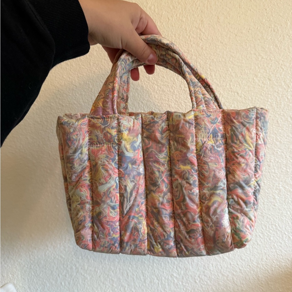 Colorful puffy tote